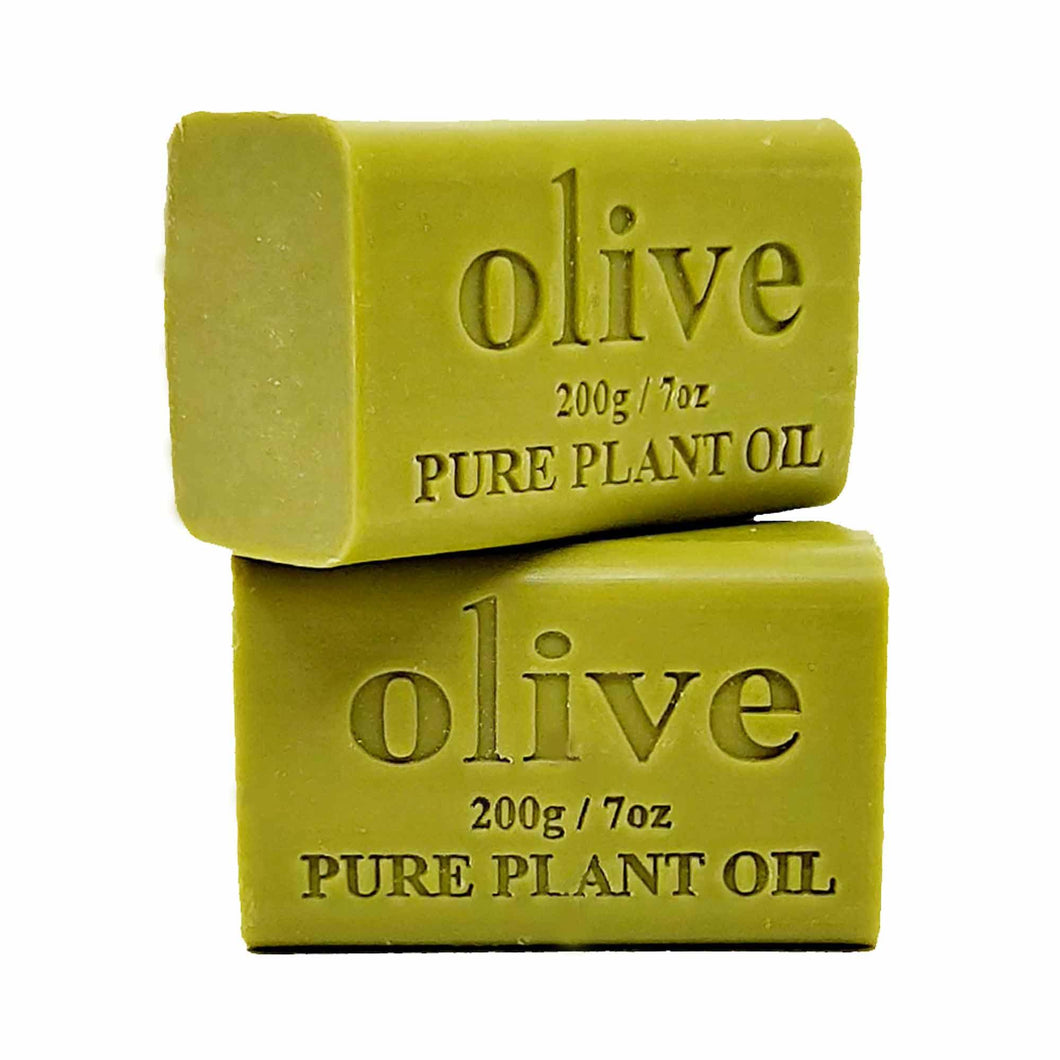 2x 200g Pure Natural Oil Soap - Olive Scent - Aurascent