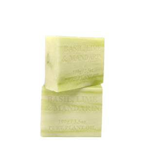 4x 100g Basil + Lime + Mandarin Scent Soap-2