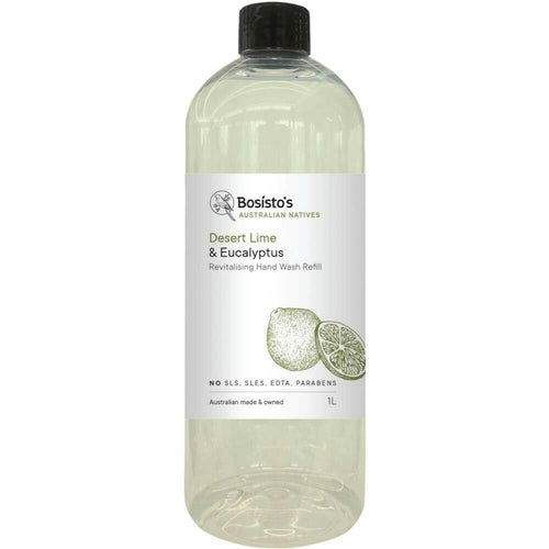1l Revitalising Soap Free Hand Wash, Lime & Eucalyptus, Liquid Gel, Refill Bottle - Aurascent